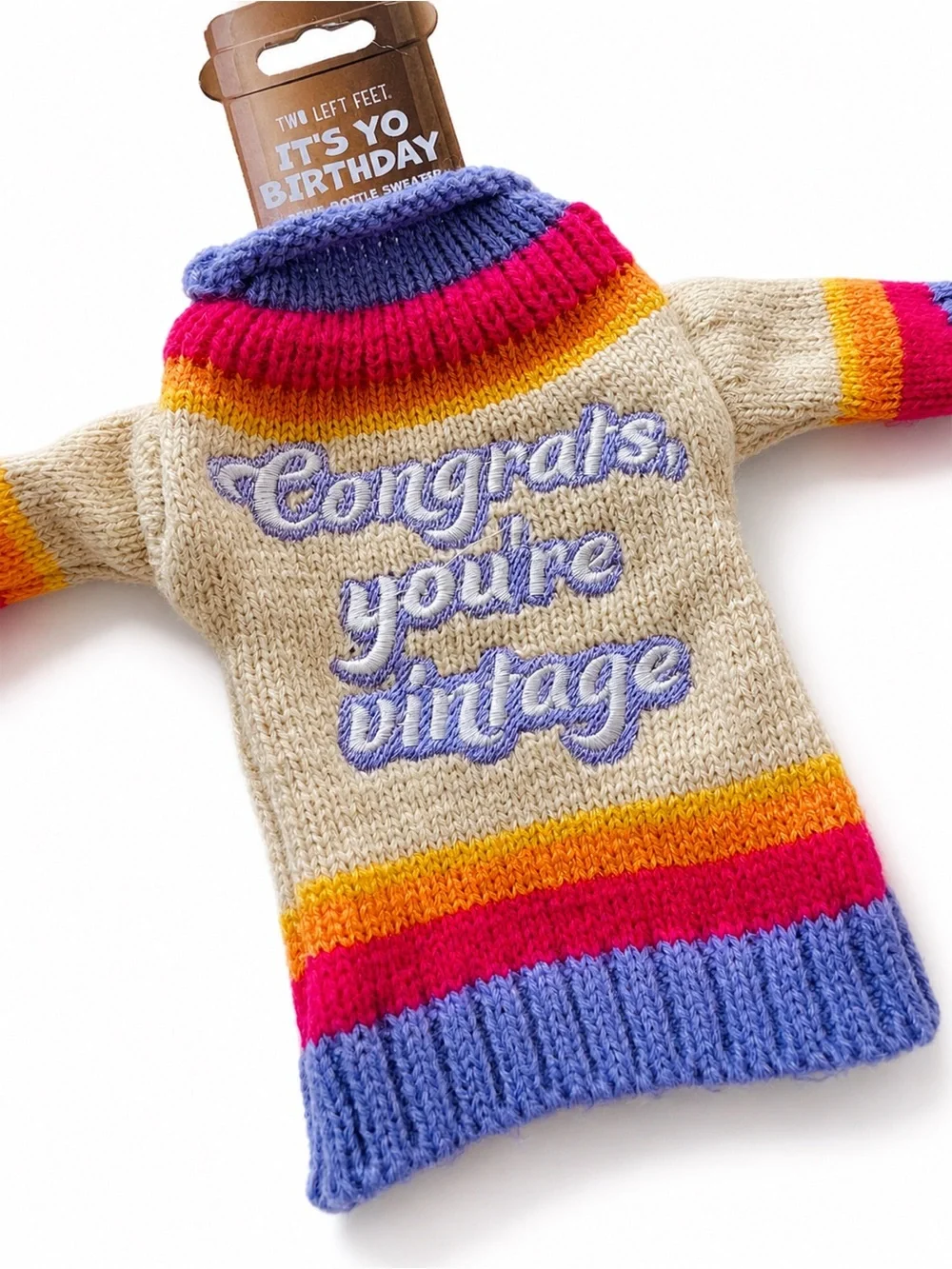 Two Left Feet “Congrats, You’re Vintage” Wine Bottle Sweater
